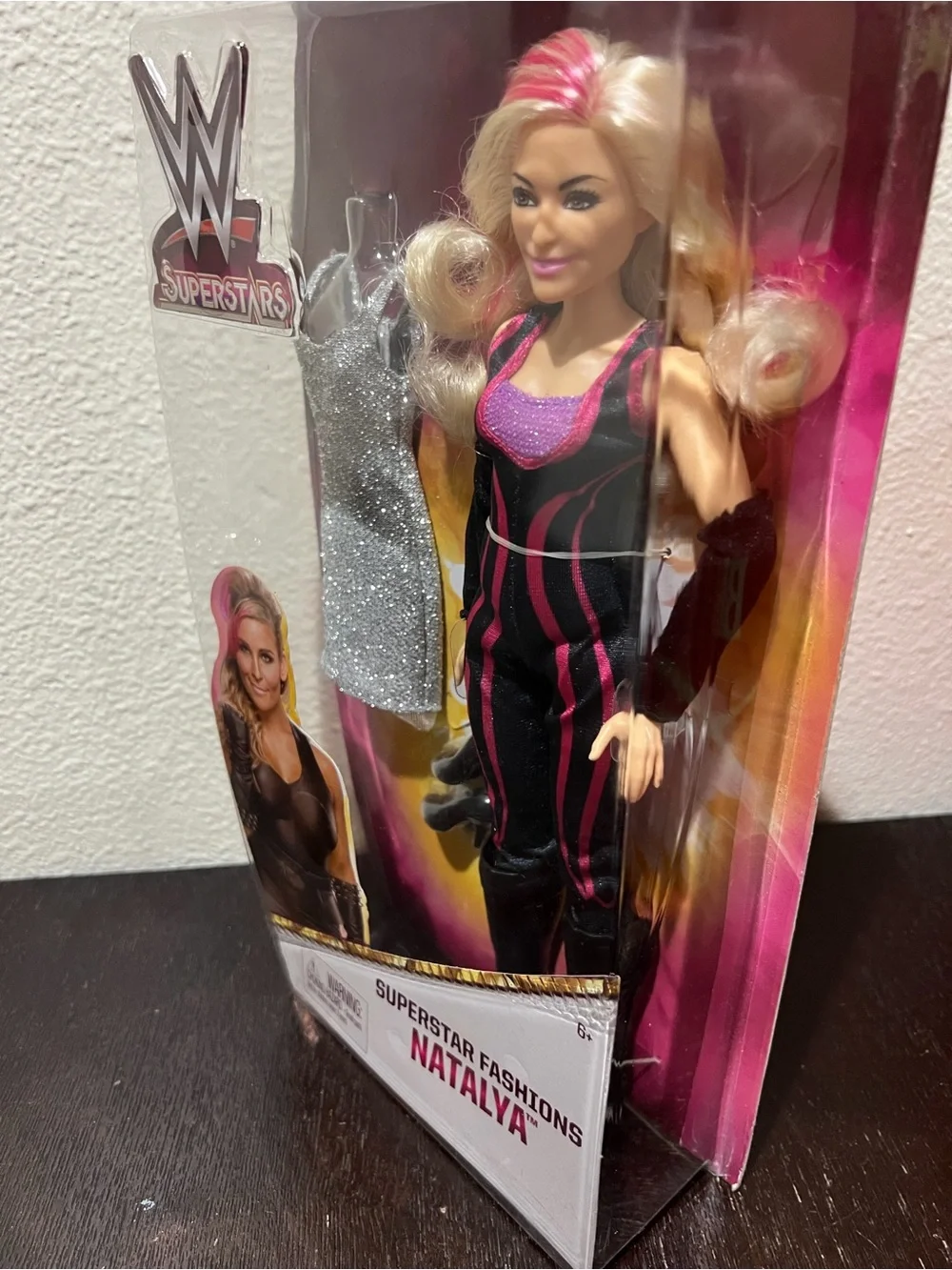 WWE Natalya Fashion Doll - Black & Pink Ring Attire